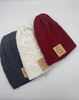G5 Square Leather Patch Knitted Beanie G FIVE Cattle & Meats
