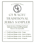 G5 Wagyu Traditional Jerky Sampler G FIVE Cattle & Meats